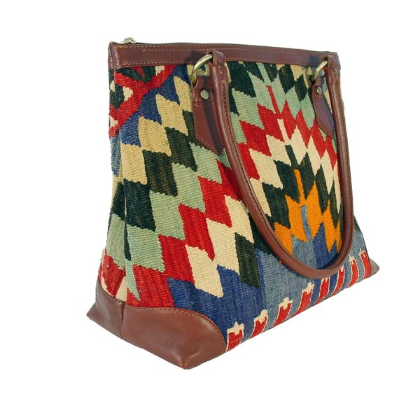 ARTEMIS DESIGN CO. Sumak Kilim Weekender Bag $598 - Picture 3 of 8